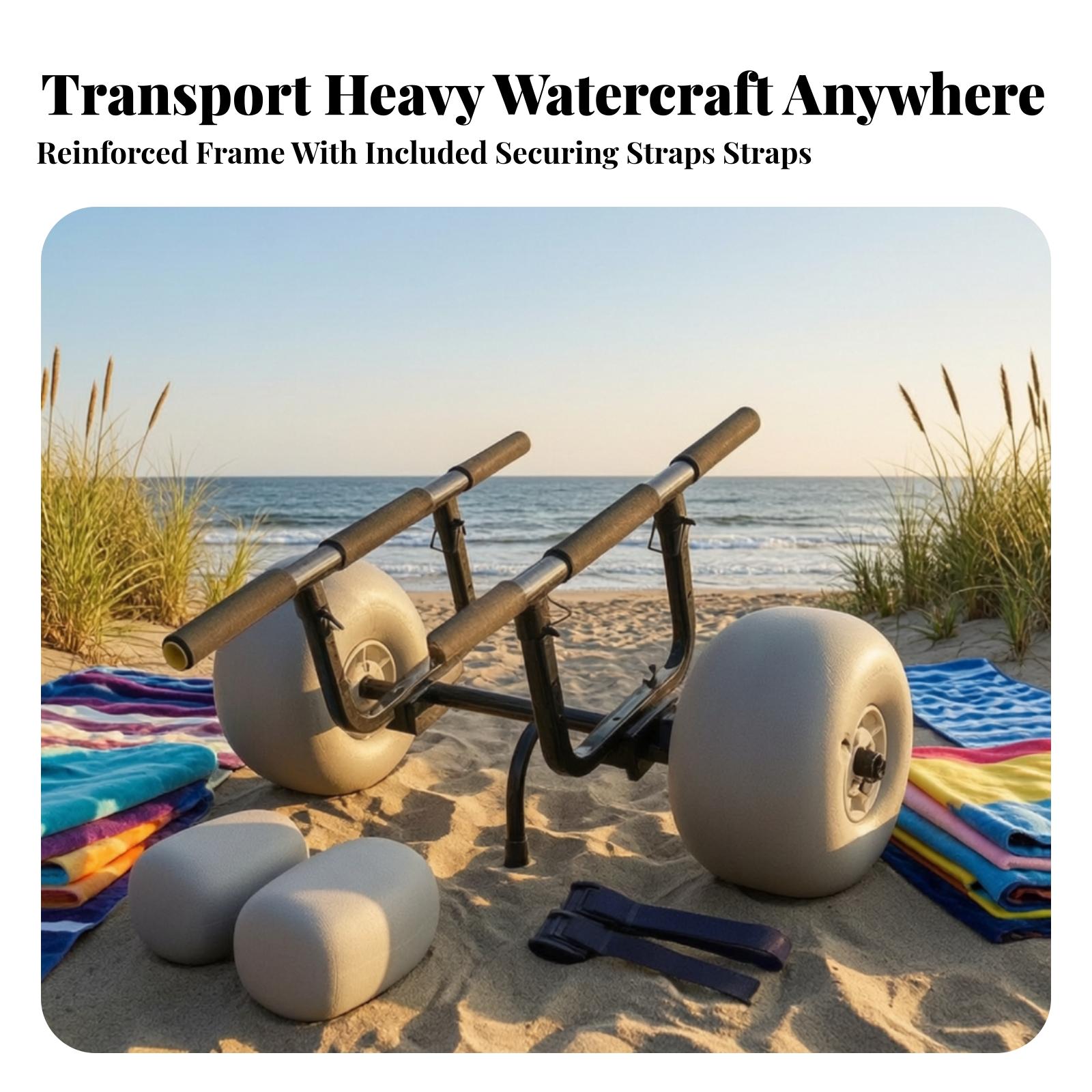 Robuuste kajakwagen met 12 inc - Fishing Kayak Cart recensie en prijs